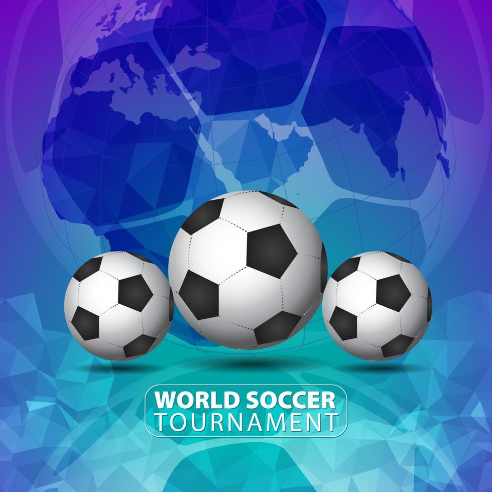 Soccer or football on abstract gradient background vector illustration