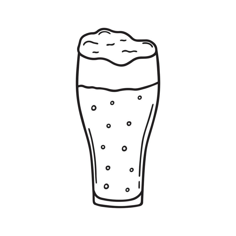 garabato de cerveza dibujado a mano. cervecería en estilo boceto. ilustración vectorial aislado sobre fondo blanco vector