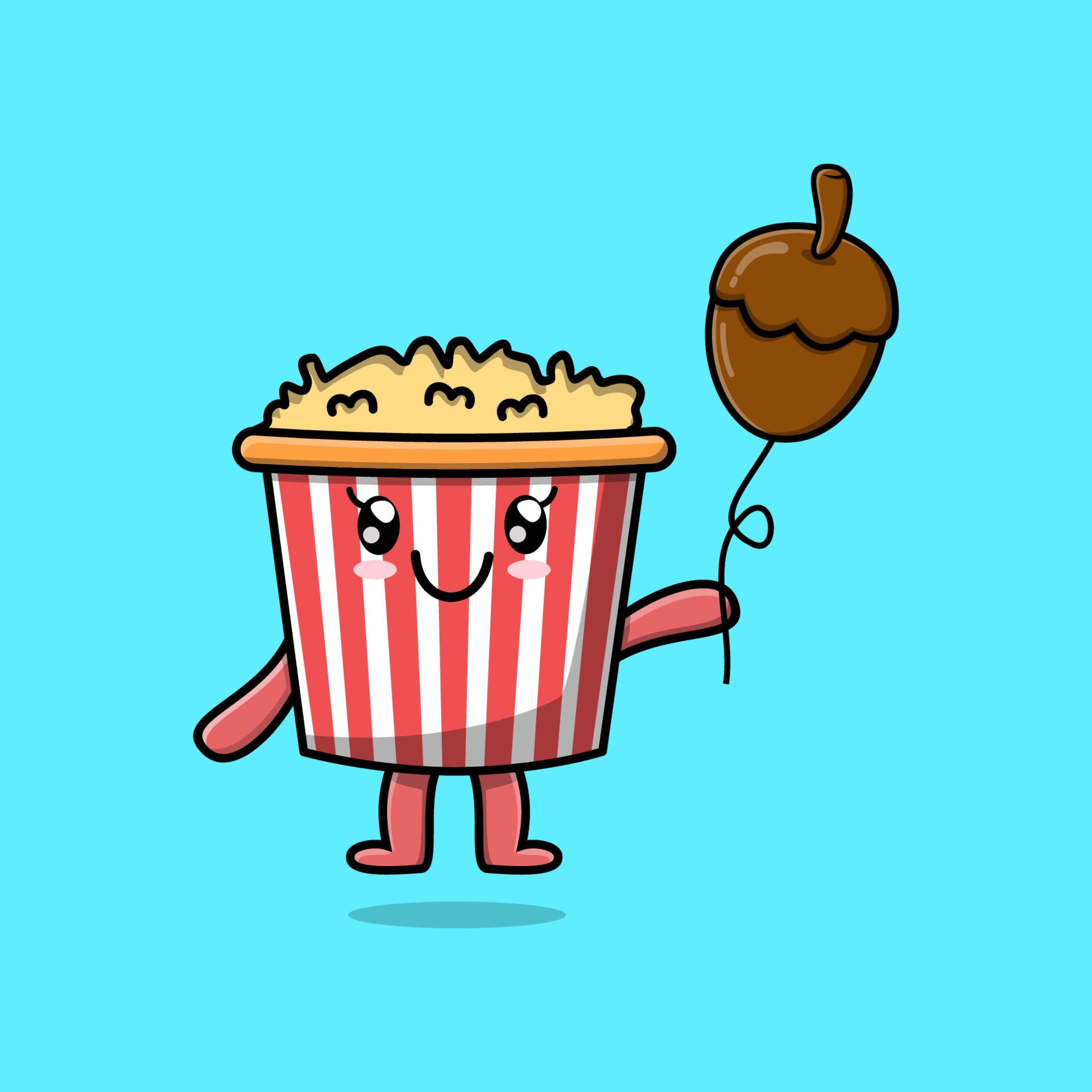 Cute cartoon Popcorn floating with acorn balloon 12605849 Vector Art at Vecteezy Cute cartoon Popcorn floating with acorn balloon 12605849 Vector Art at Vecteezy