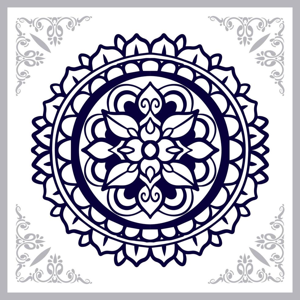 círculo mandala artes aislado sobre fondo blanco. vector