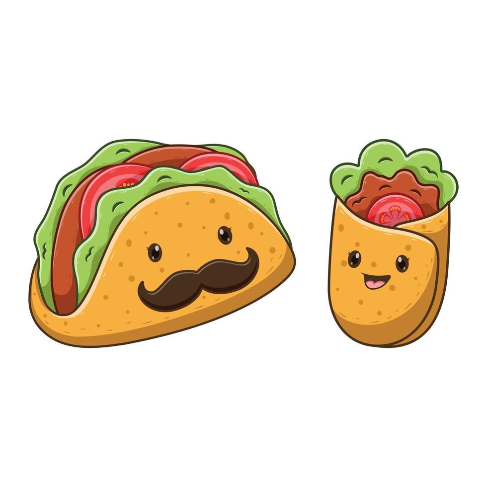 Cute Sushi With Chopstick Cartoon. Food Icon Concept. Flat Cartoon Style. Suitable for Web Landing Page, Banner, Flyer, Sticker, Card vector