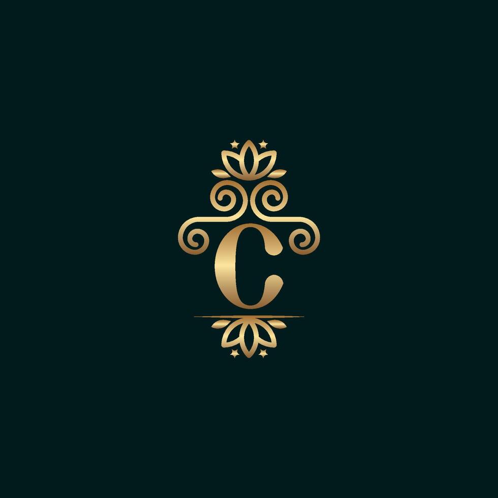 beauty spa letters logos C vector