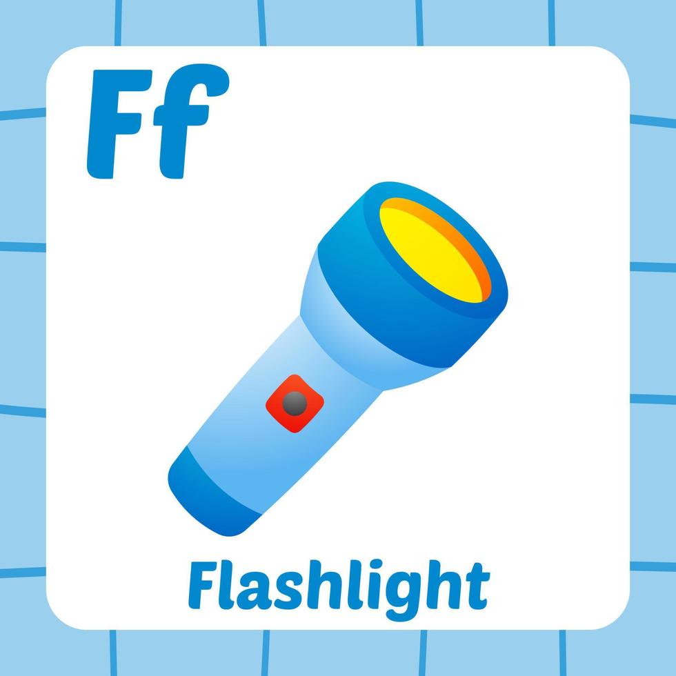 flashcard for kids, flashlight vector 12606270 Vector Art at Vecteezy