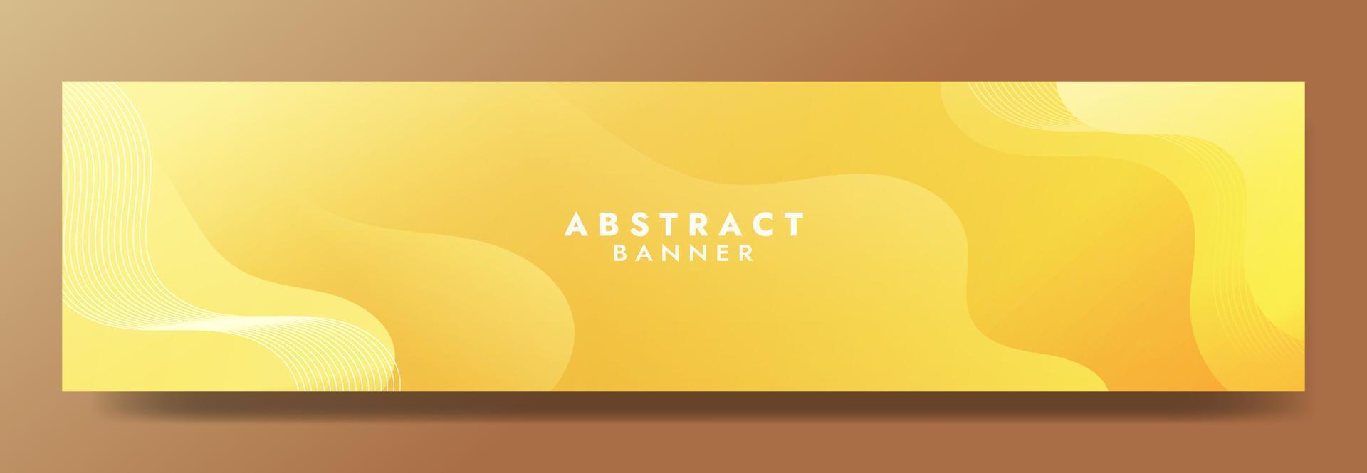 Abstract yellow Fluid Wave Banner Template vector