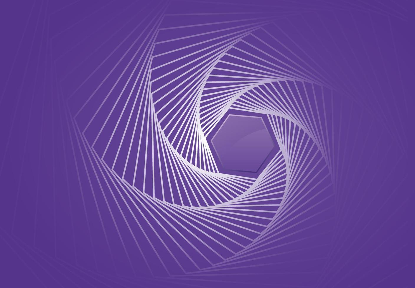 Abstract purple background with spiral geometric lines vector