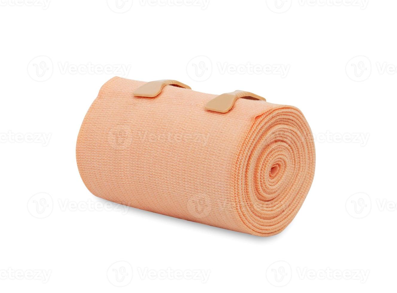 Medical elastic bandage roll isolated on white background,clipping path photo