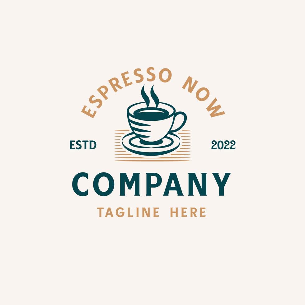 Vintage coffee shop badge logo vector