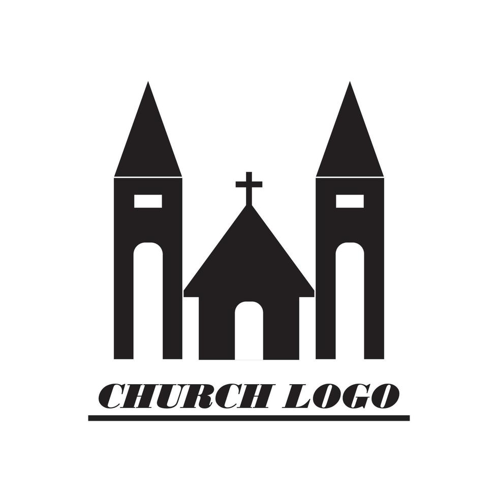 diseño vectorial del icono del logotipo de la iglesia, este vector puede utilizarse para logotipos, iconos, pancartas y otros