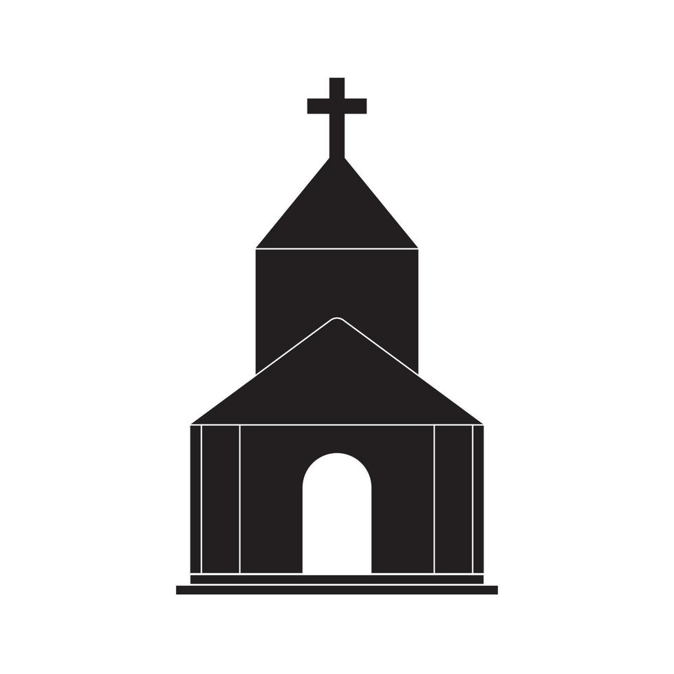 diseño vectorial del icono del logotipo de la iglesia, este vector puede utilizarse para logotipos, iconos, pancartas y otros