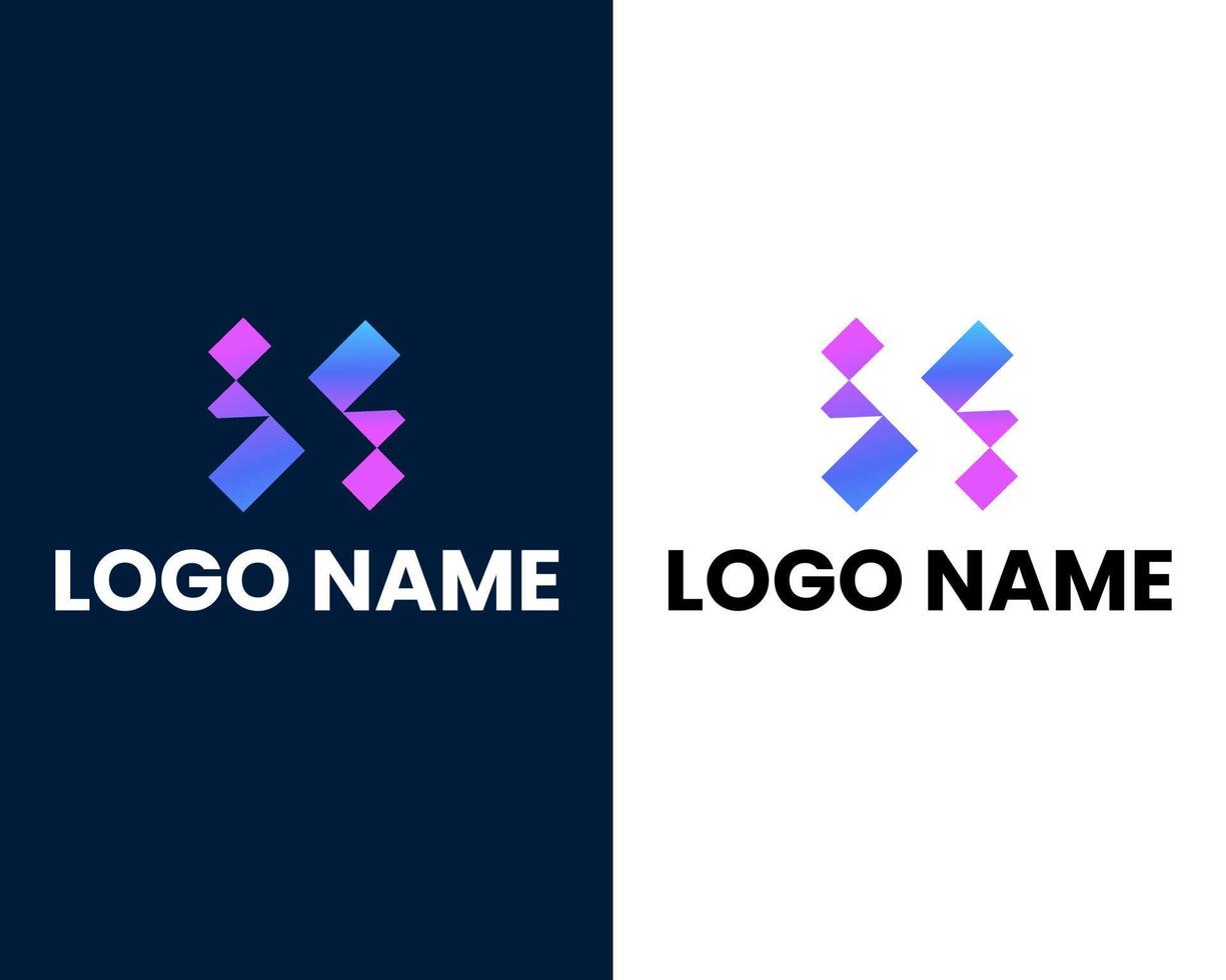 plantilla de diseño de logotipo moderno letra s y e vector