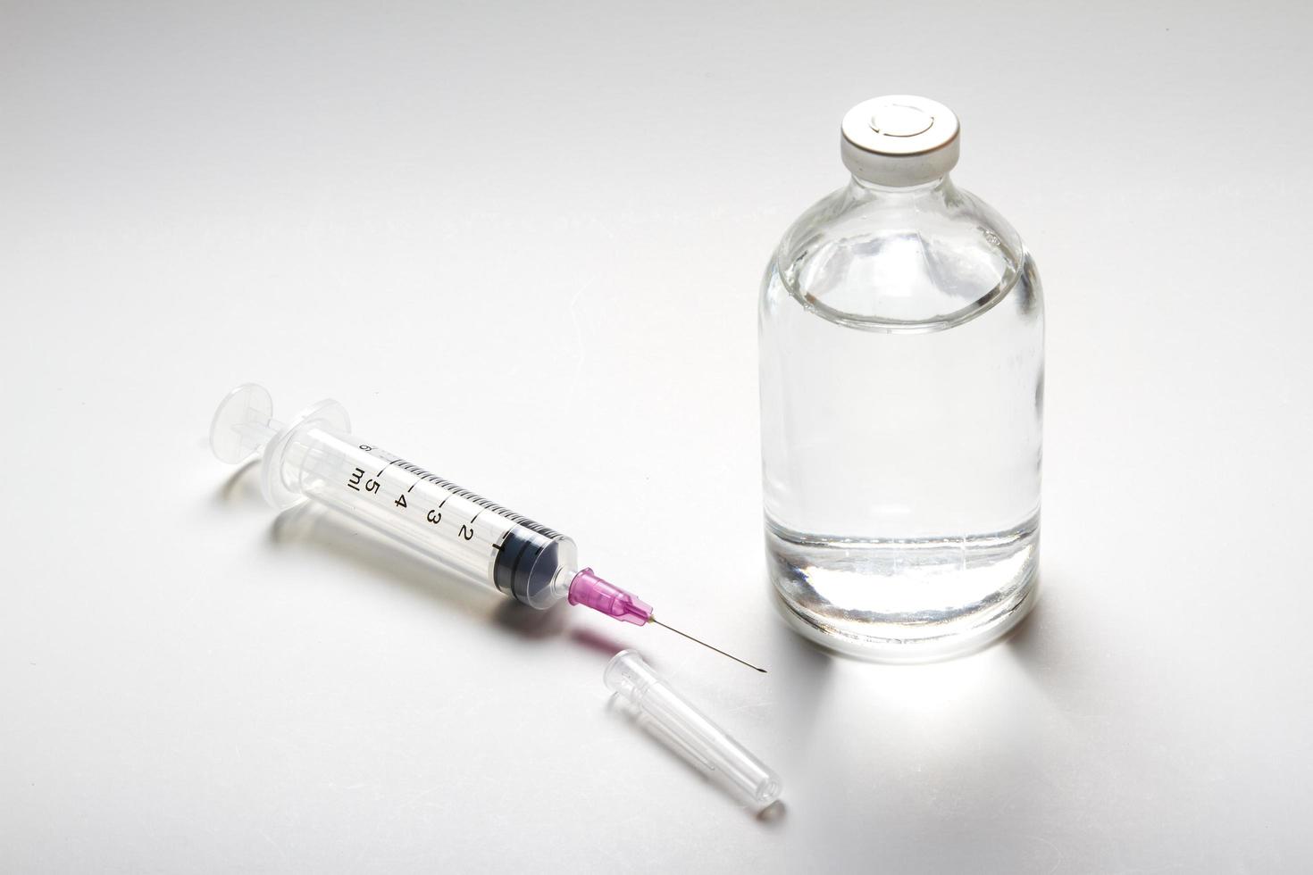 Medicine syringe injection photo