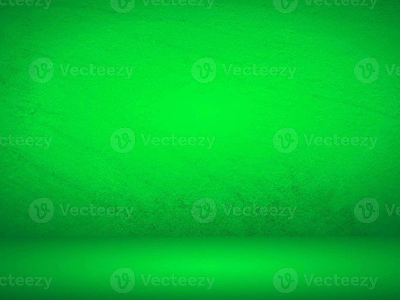 Green gradient wall. blank studio room. plain studio background photo