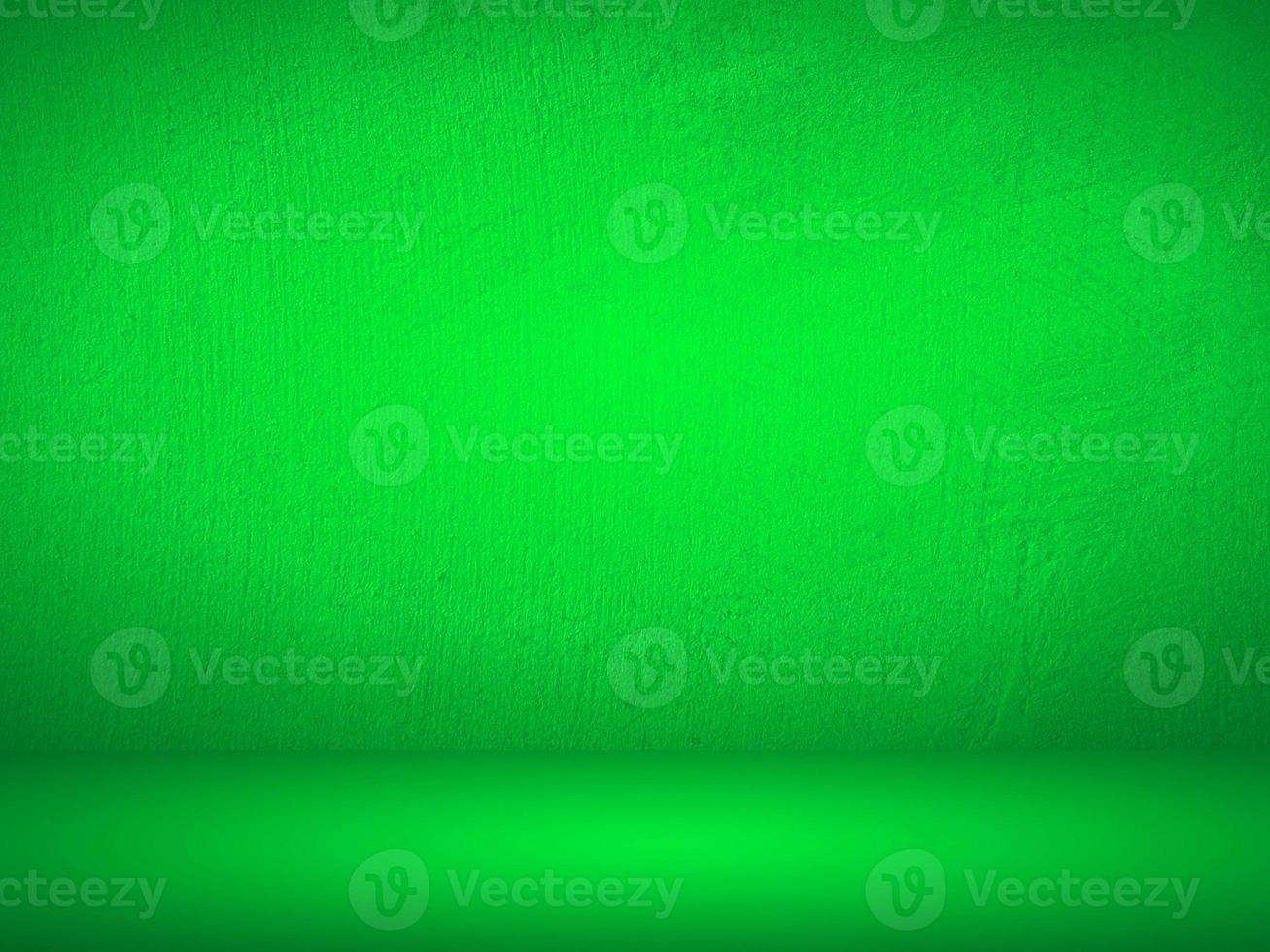 Green gradient wall. blank studio room. plain studio background photo