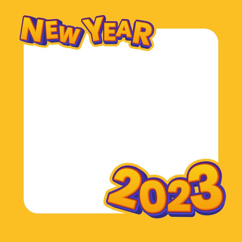 happy new year social media template. new year 2023 frame for social media post template vector free