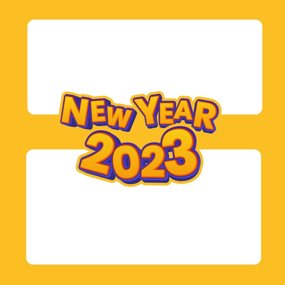 happy new year social media template. new year 2023 frame for social media post template vector free