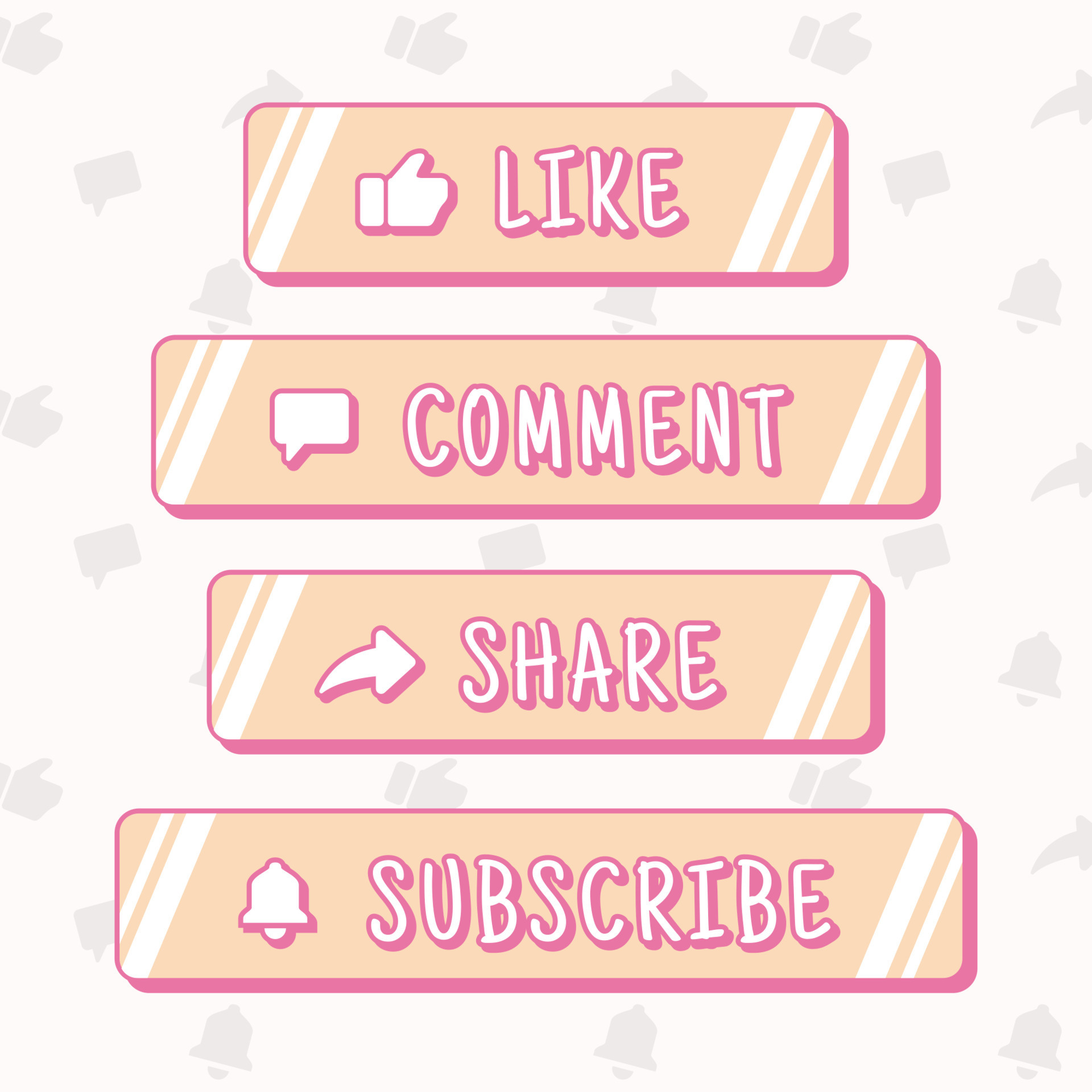 Cute Aesthetic Subscribe button Icon 12606911 Vector Art at Vecteezy