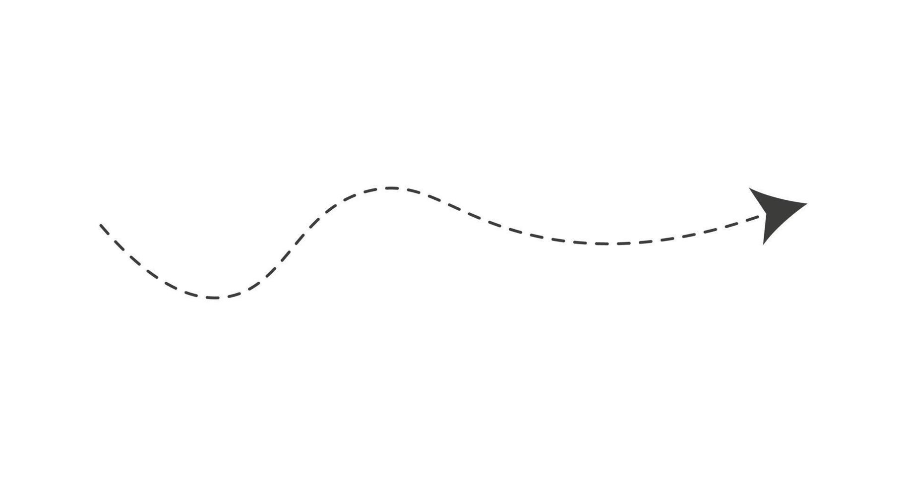 Dashed Line Arrow vector