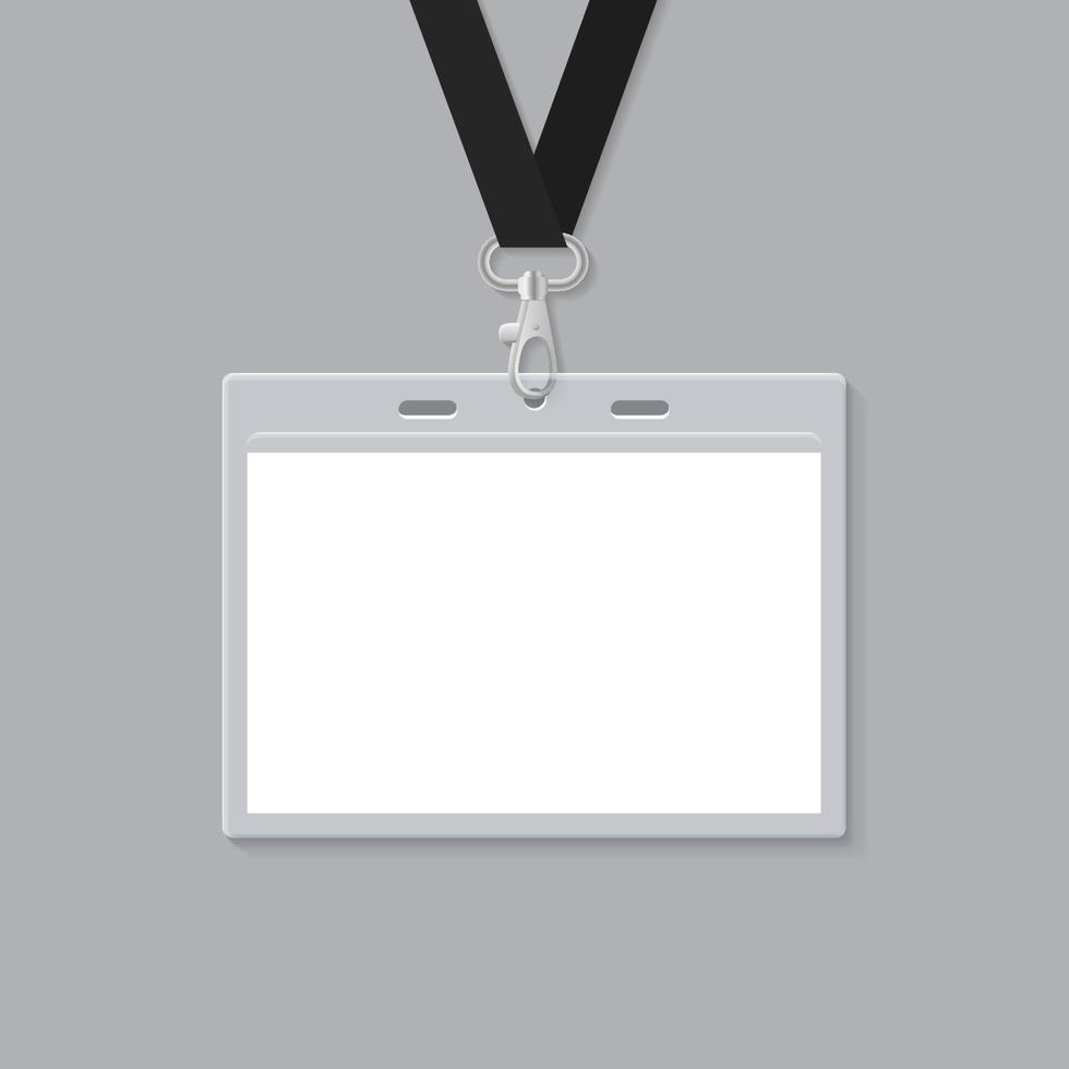 Blank ID Card Mockup vector