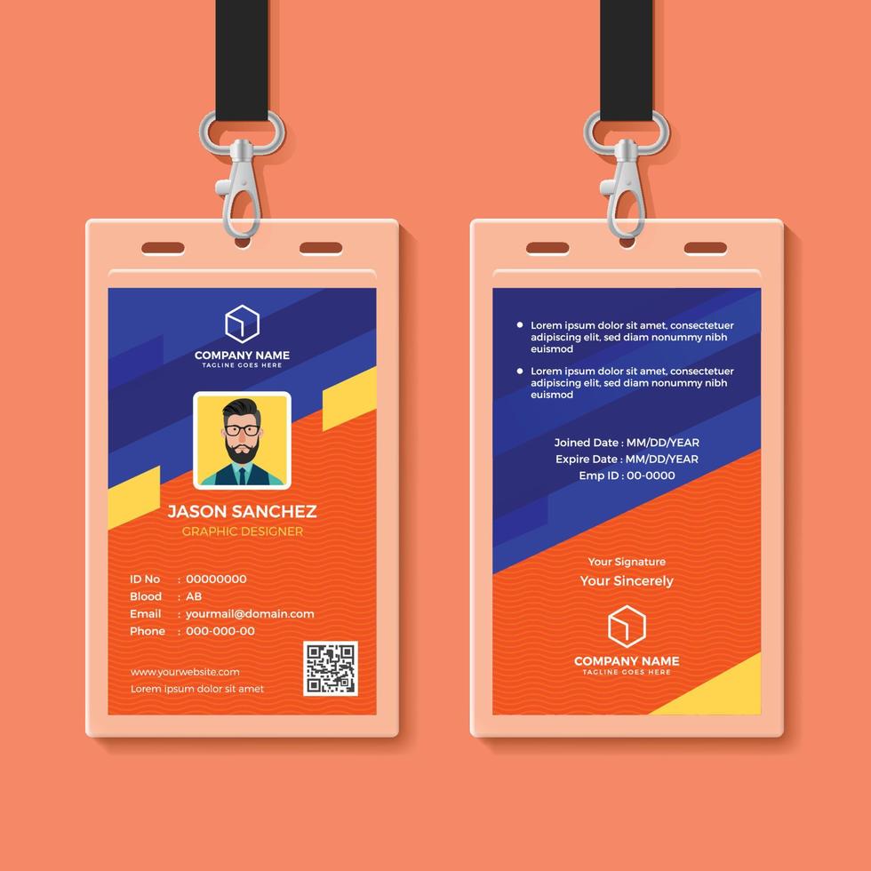 Modern Graphic ID Card Design Template vector