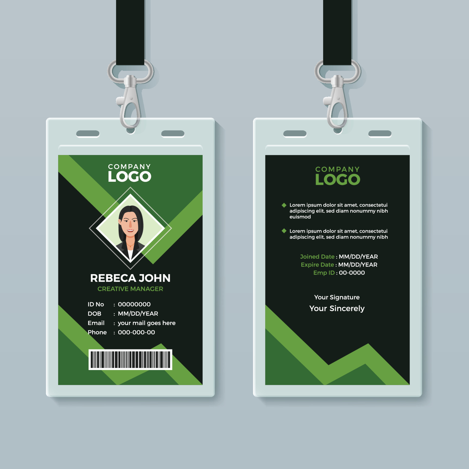 Office Id Card Format