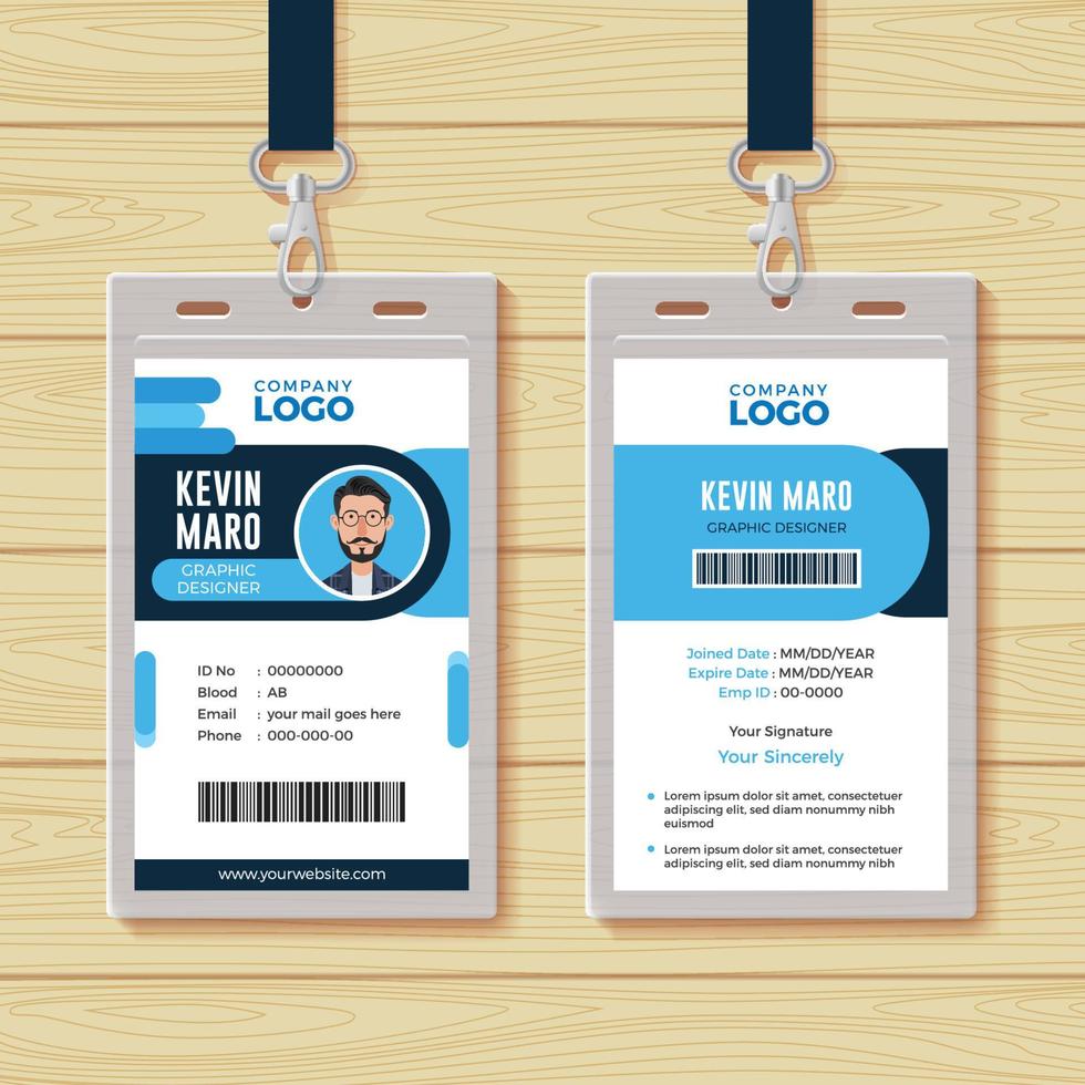 Creative Multipurpose ID Card Template 12607036 Vector Art at Vecteezy