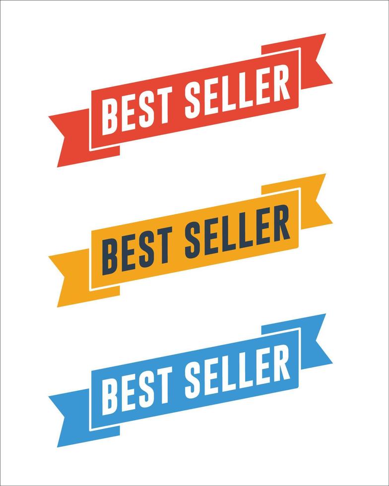 Best Seller Ribbons vector