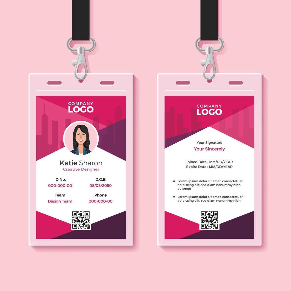 Modern Identity Card Design Template vector