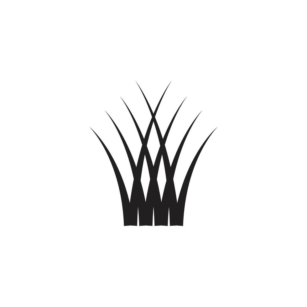 icono de planta de hierba, ilustración de estilo plano de vector de icono de jardín