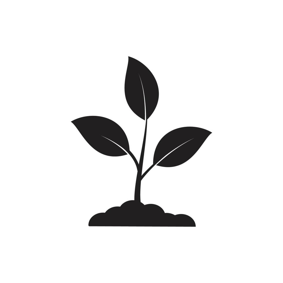 icono de planta, icono de jardín vector ilustración de estilo plano