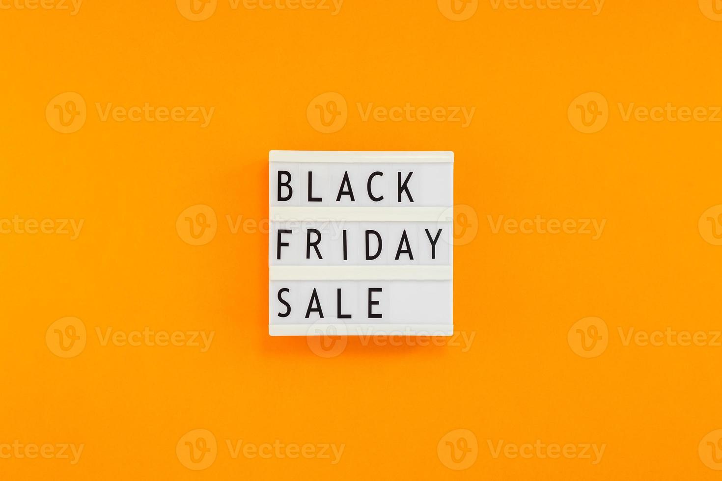Black friday sale text on white lightbox photo