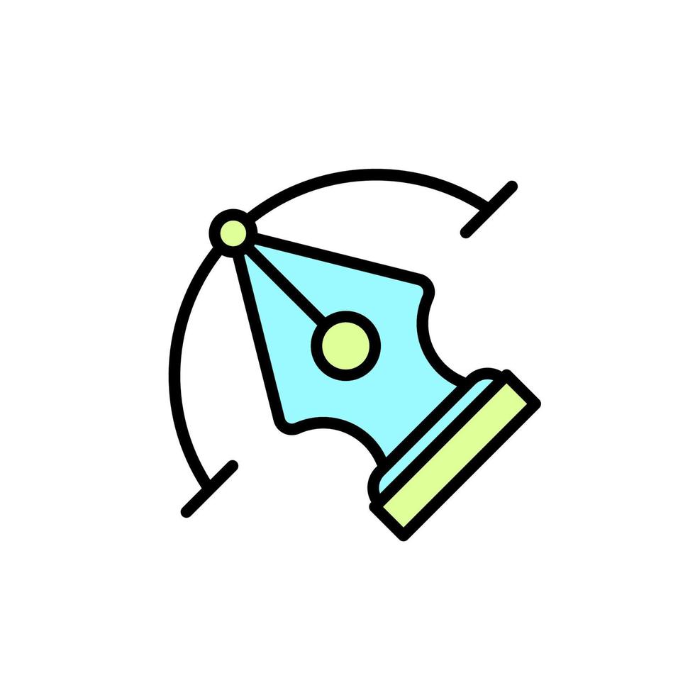Pen tool cursor line icon. Simple element illustration. Pen tool cursor