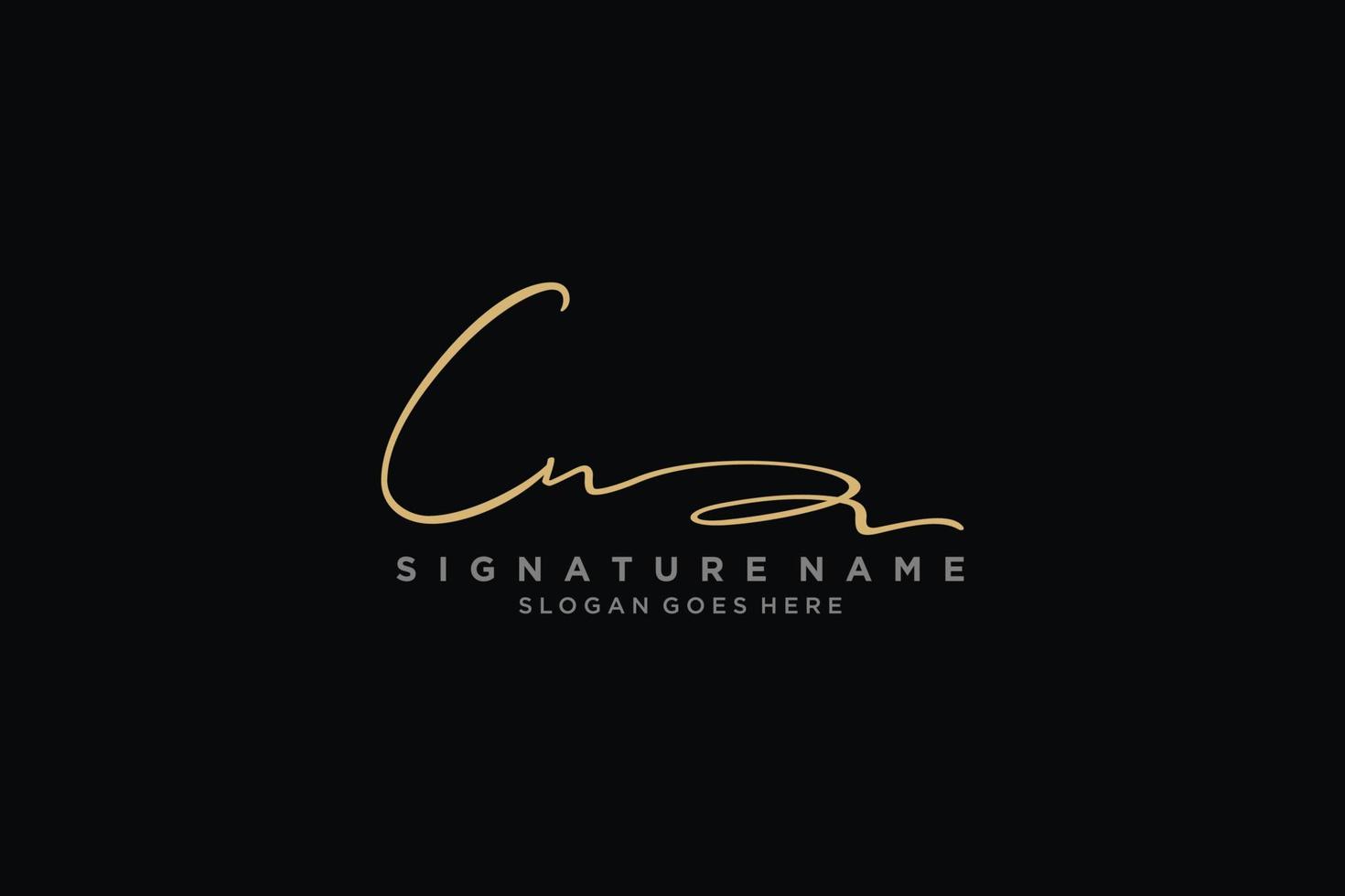 Initial CN Letter Signature Logo Template elegant design logo Sign Symbol template vector icon