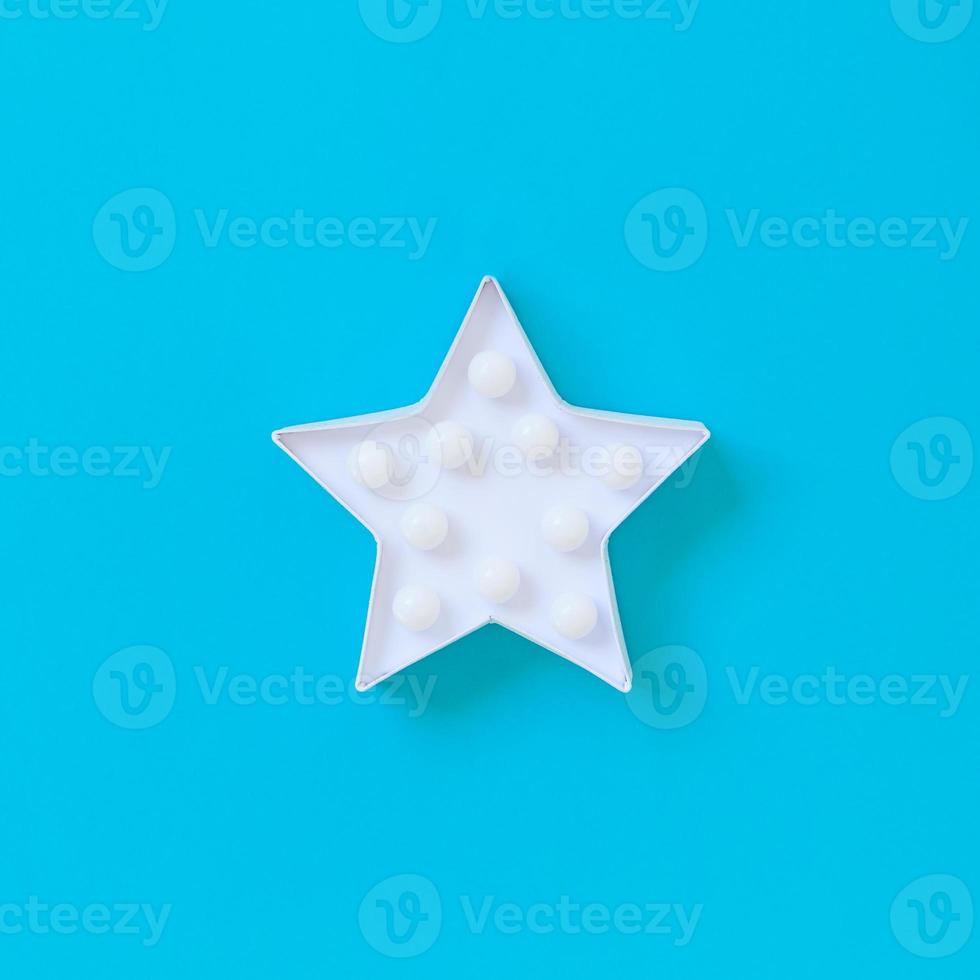 Star shaped white LED lights lamp photo