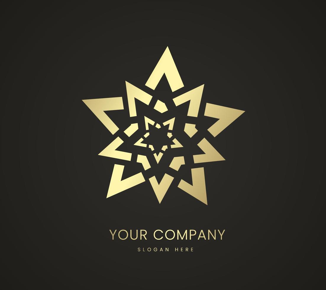 A premium STAR logo design, a Luxury star template for business and finance. an abstract gold logo creative minimal monochrome symbol template vector