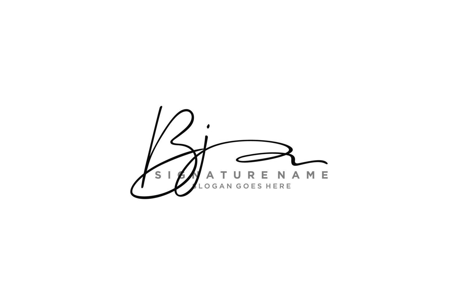 inicial bj carta firma logotipo plantilla elegante diseño logotipo signo símbolo plantilla vector icono