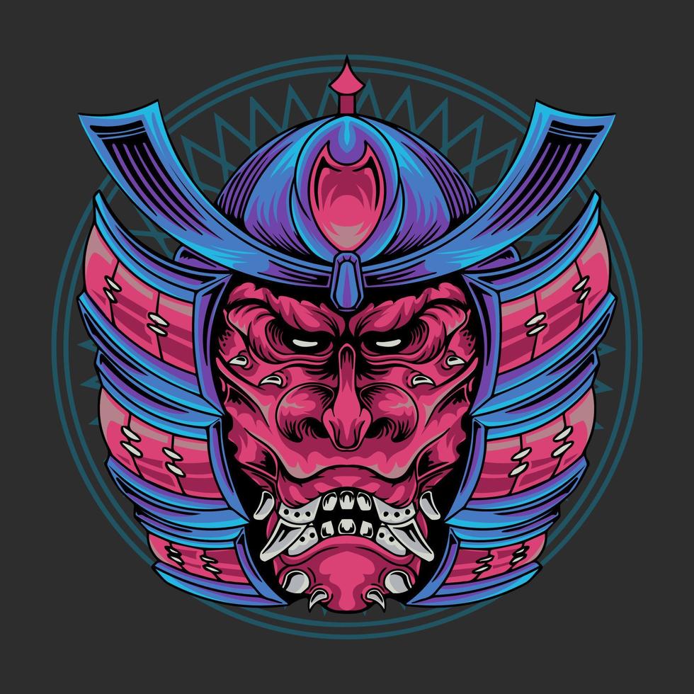 Samurai ronin mask vector illustration