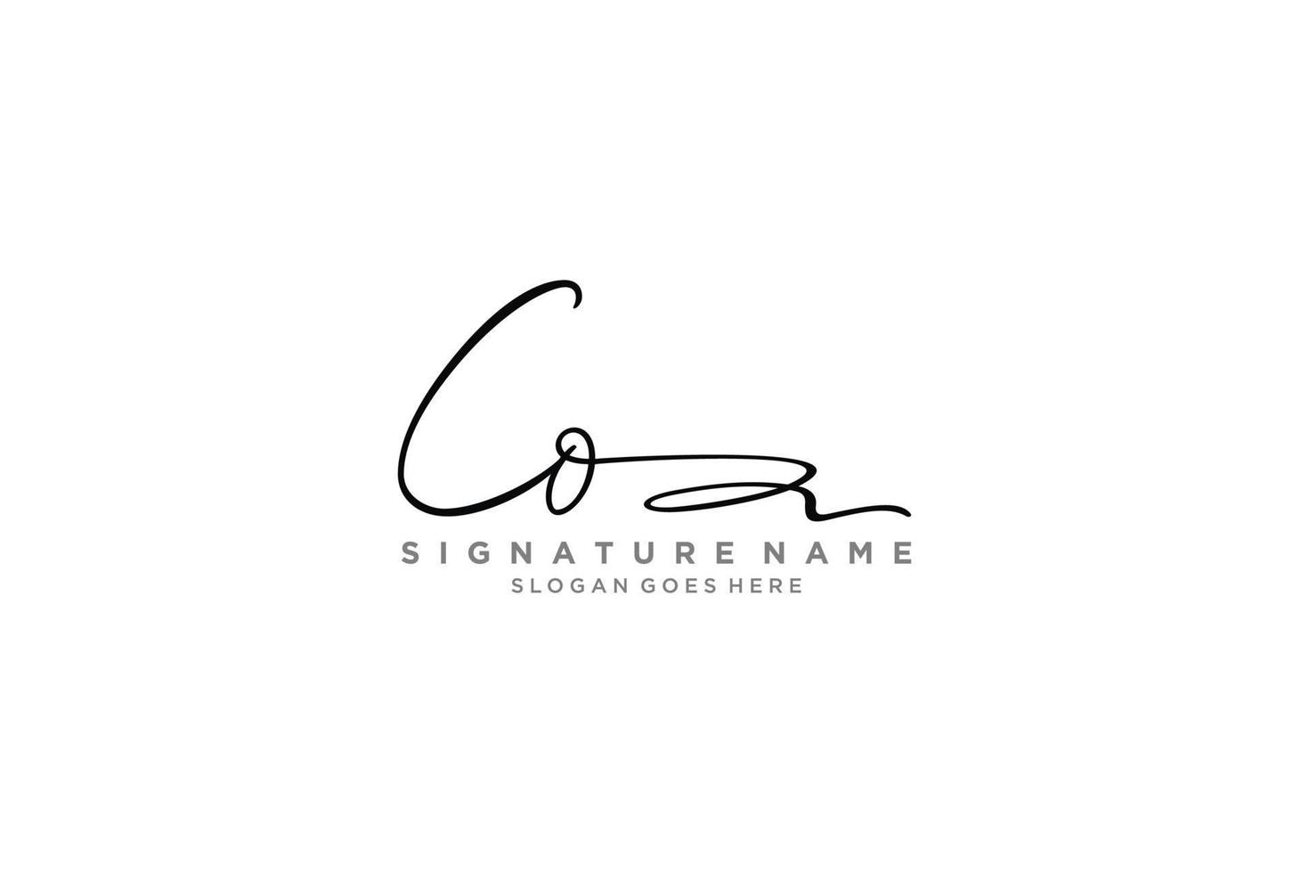 Initial CO Letter Signature Logo Template elegant design logo Sign Symbol template vector icon