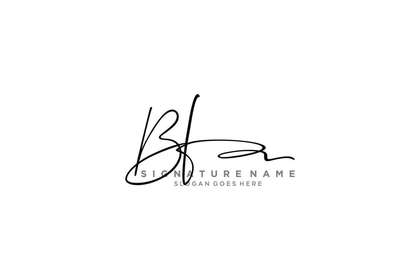 Initial BF Letter Signature Logo Template elegant design logo Sign Symbol template vector icon
