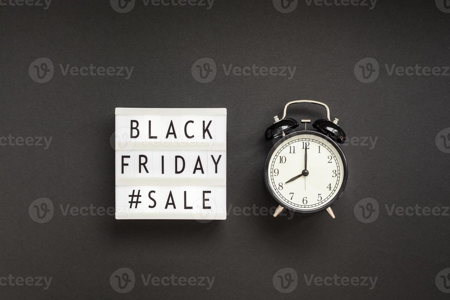 Black friday sale text on white lightbox photo