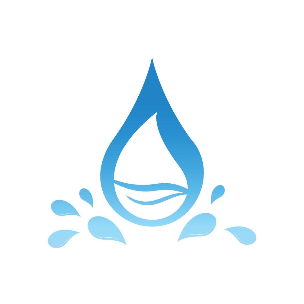 Water drop logo icon illustration vector