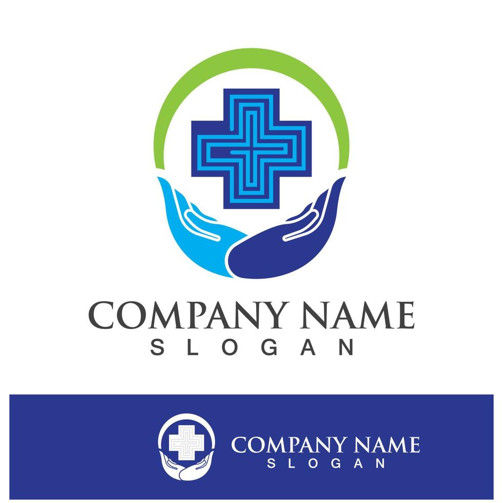 Medical health icon digital logo design vector