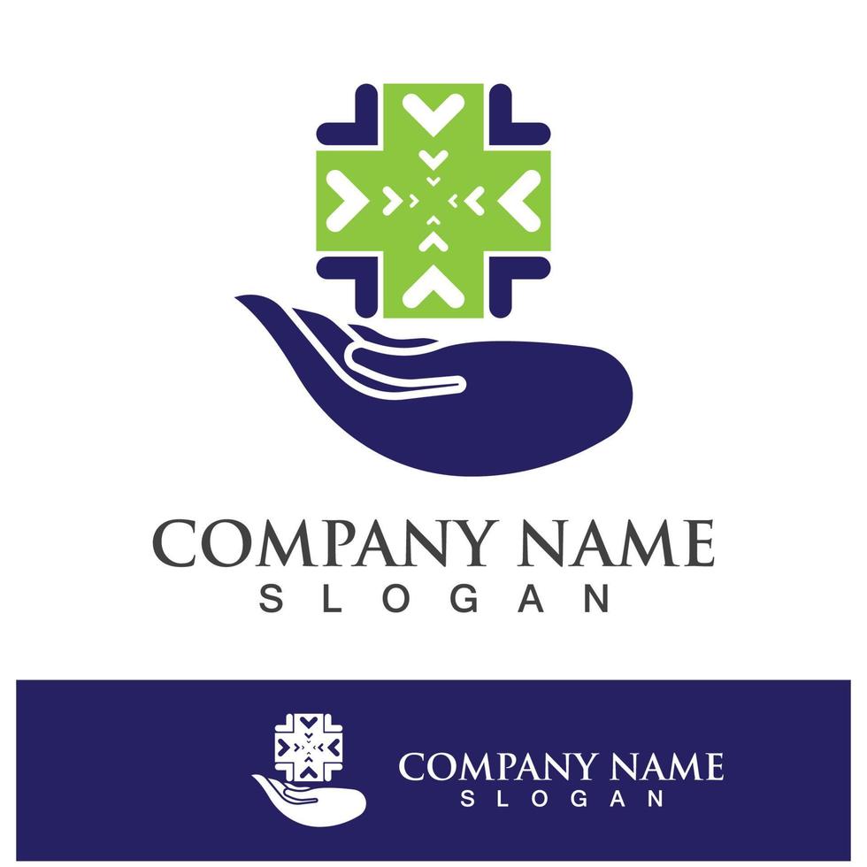 Medical health icon digital logo design vector