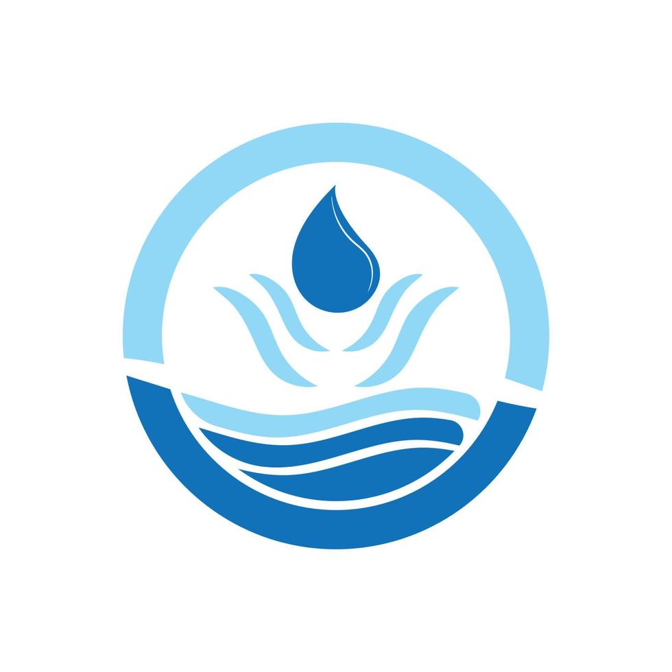 ilustración de icono de logotipo de gota de agua vector