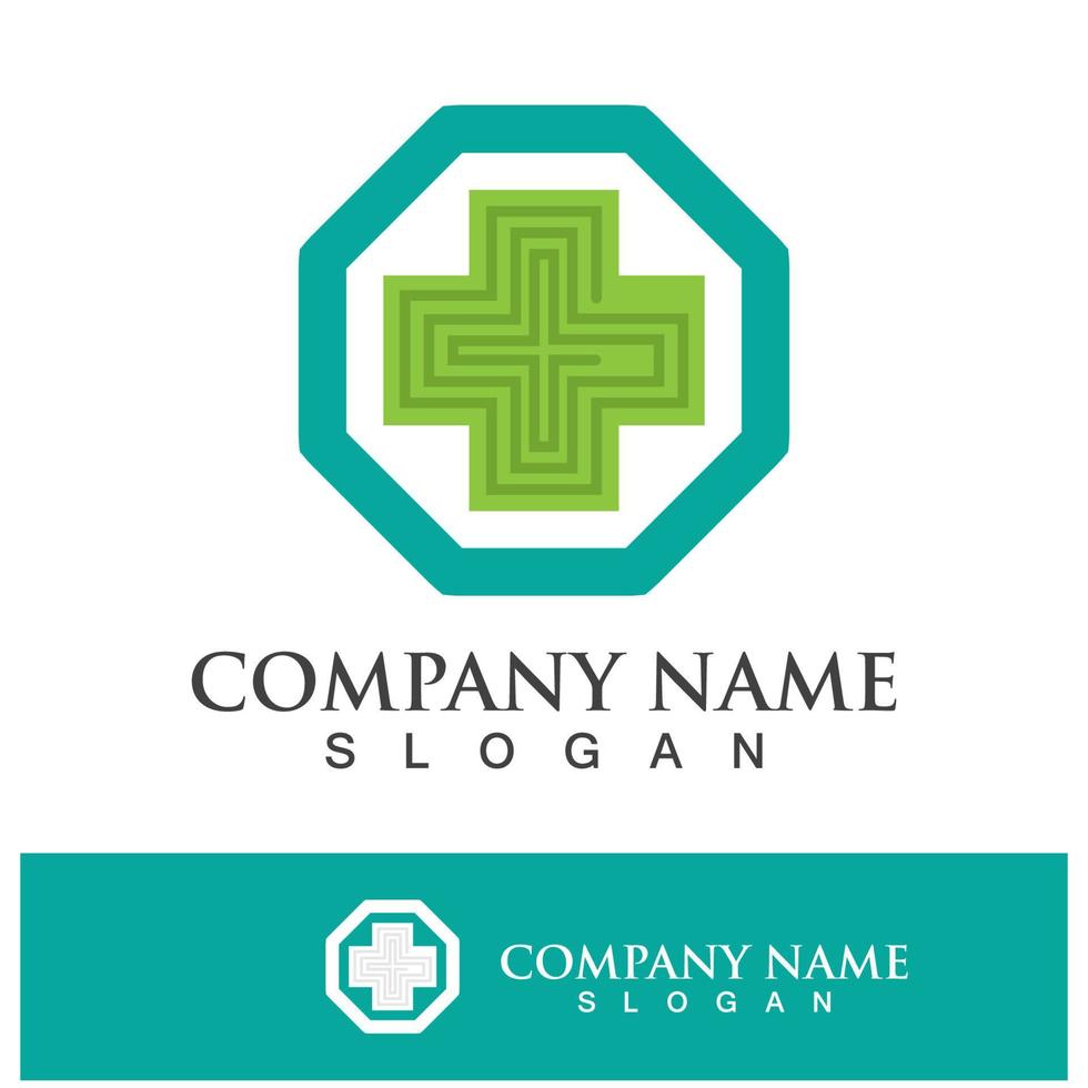 Medical health icon digital logo design vector