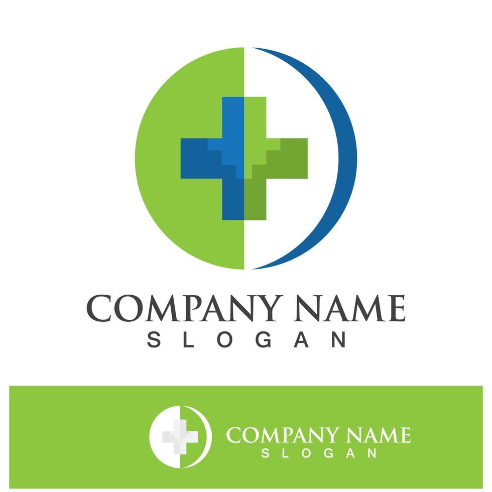 diseño de logotipo digital de icono de salud médica vector