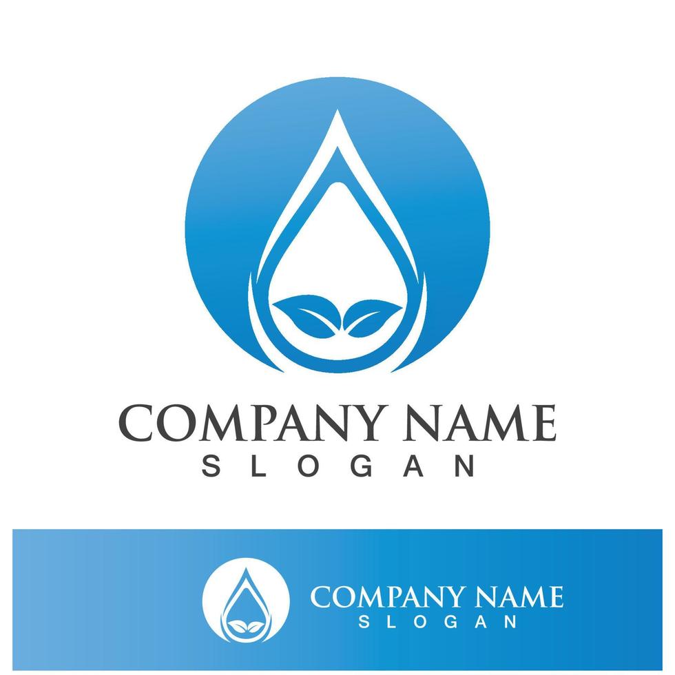 Water drop logo icon illustration vector