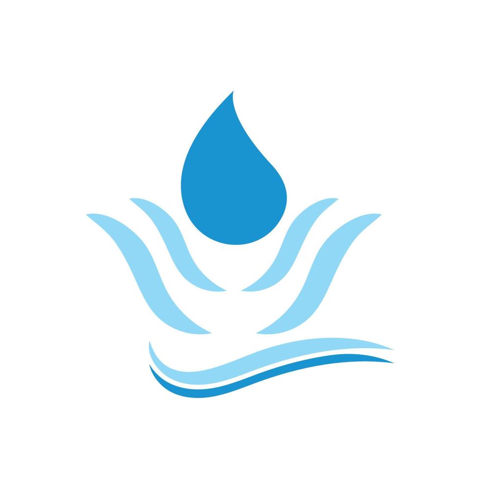 ilustración de icono de logotipo de gota de agua vector