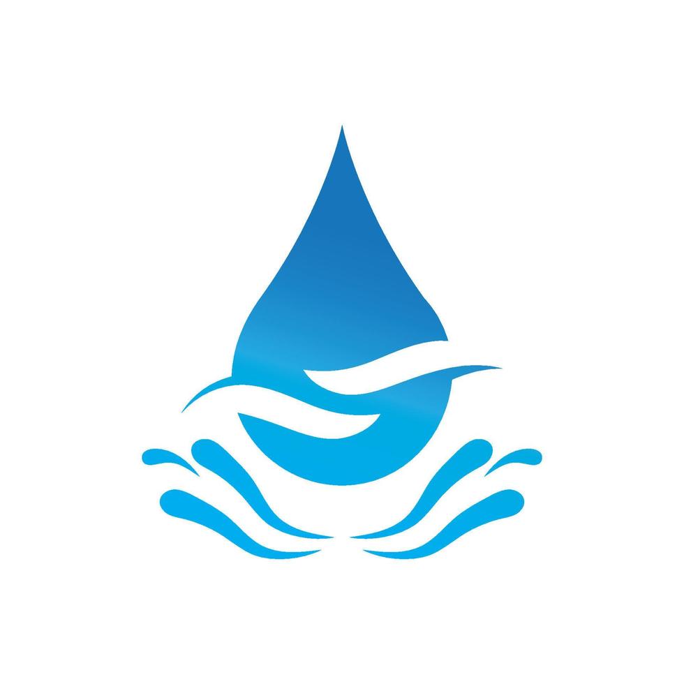 ilustración de icono de logotipo de gota de agua vector