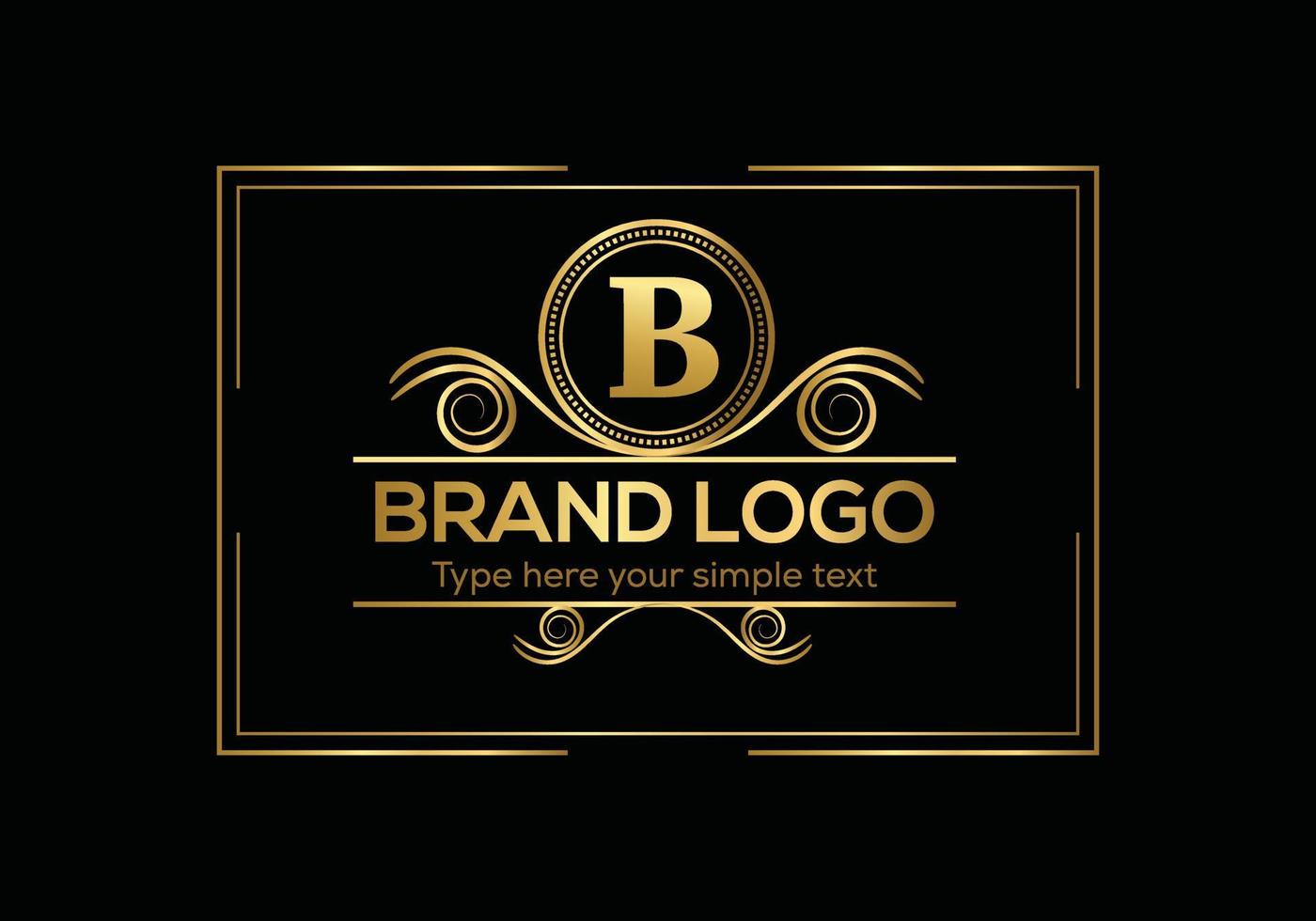 Initial Letter Luxury Logo template in vector art for Restaurant, Hotel, Heraldic, Jewelry, Fashion, and other vector illustration.