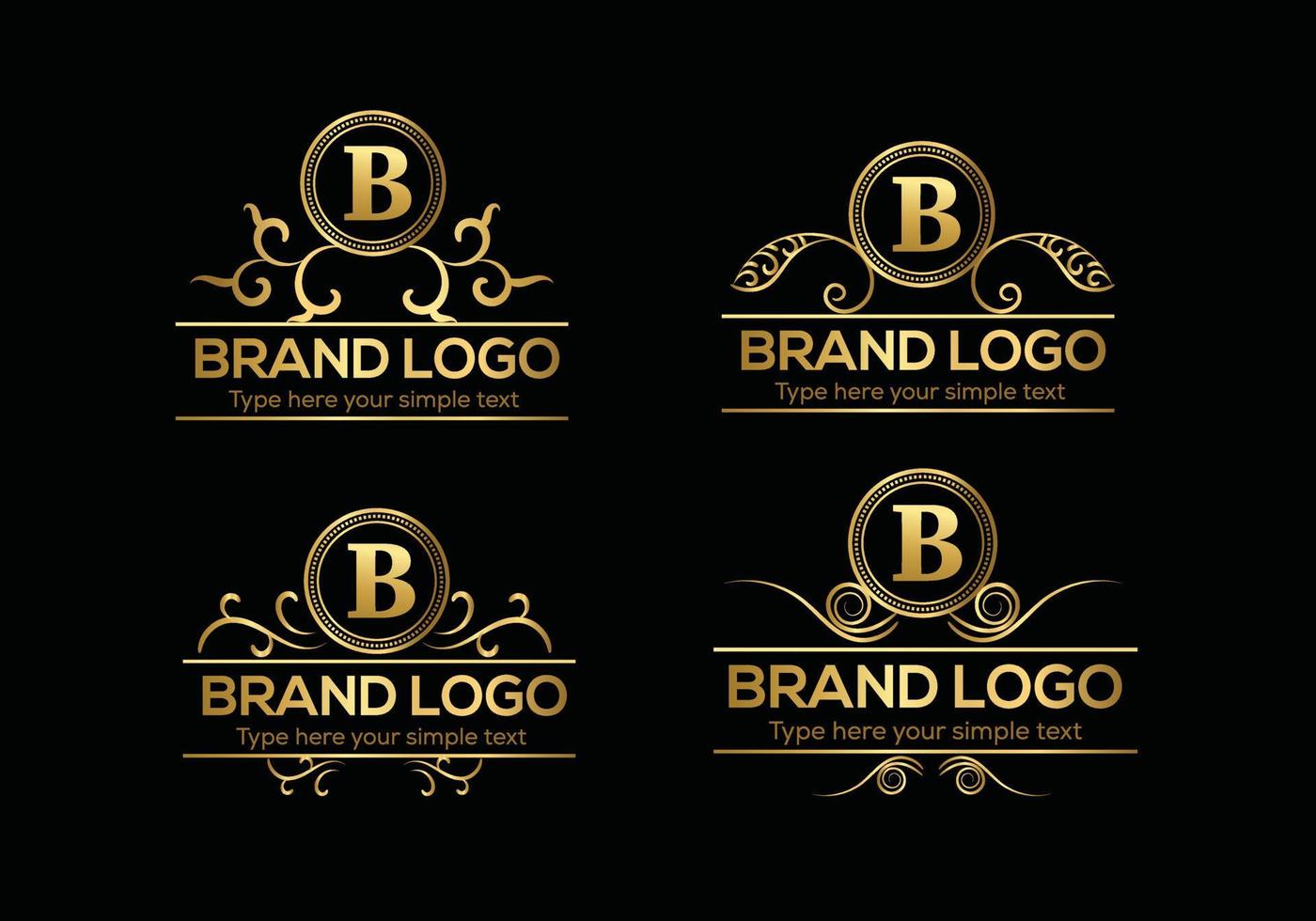 plantilla de logotipo de lujo con letra inicial en arte vectorial para restaurante, hotel, heráldica, joyería, moda y otras ilustraciones vectoriales. vector